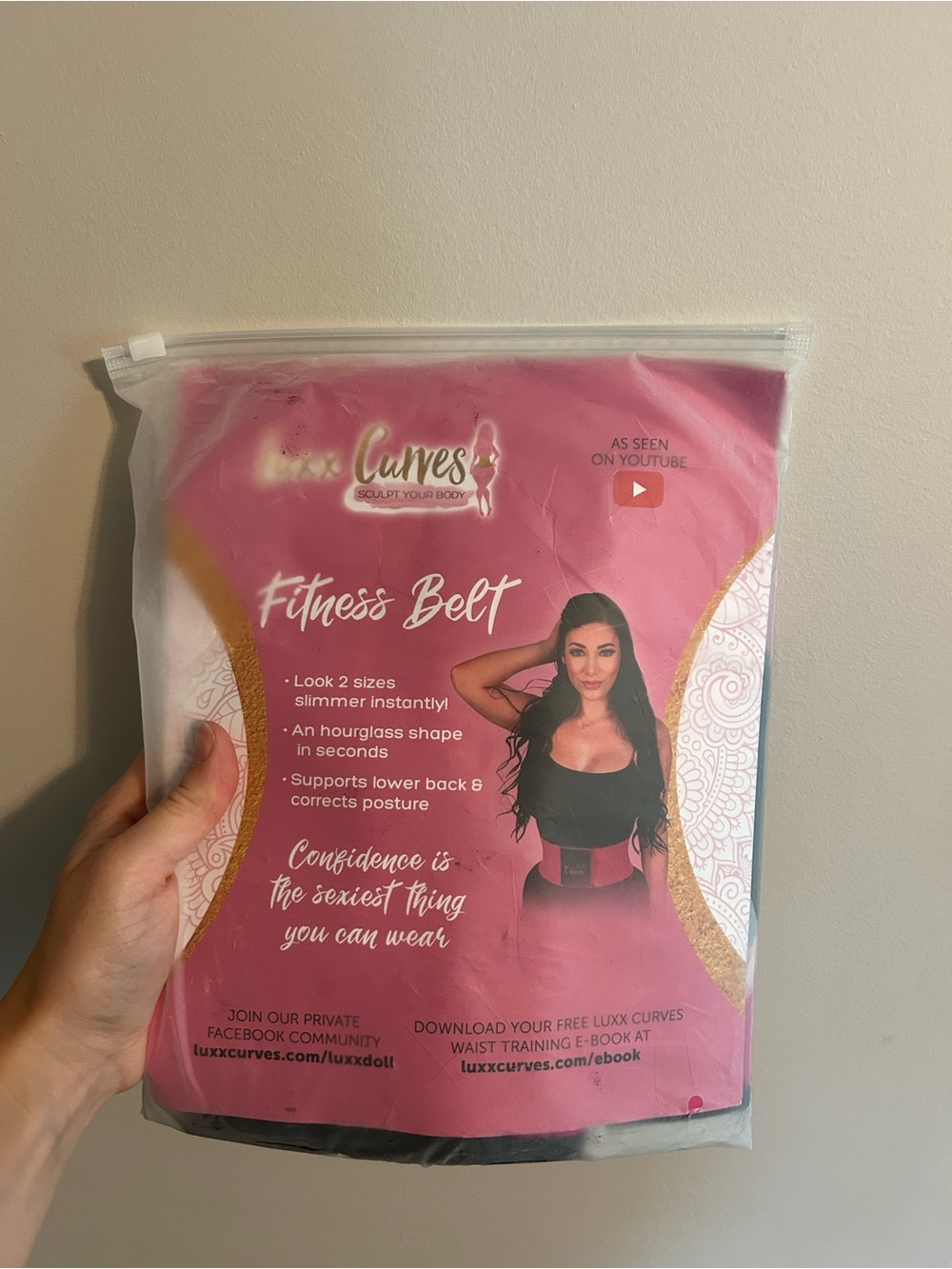 Luxx Curves Pink Fitness Belt